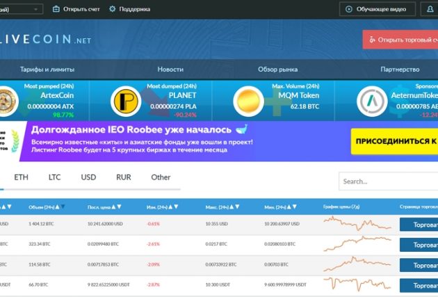 livecoin - сайт